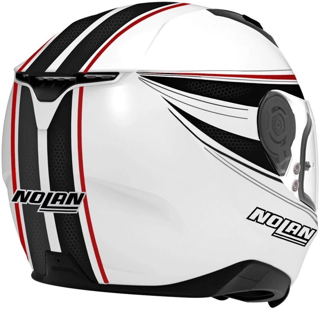 Nolan Helmets Nolan N87 RAPID N-Com Metal White Motorcycle Helmet Pinlock RIDE BEST BUY