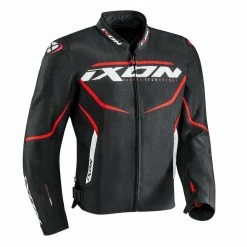 IXON SPRINTER Black/White/Red/Yellow Motorbike Waterproof Warm Textile Jacket