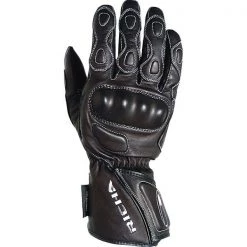 Richa Clothing RICHA W/P Racing Black Motorbike Leather Waterproof Reinforced Palm Gloves