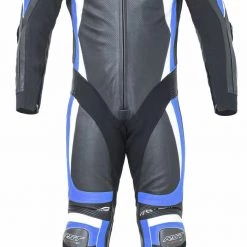 RST Clothing RST PRO SERIES 1840 CPXC II Black/Blue Leather Motorbike 1PC Racing Suit
