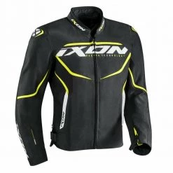 IXON SPRINTER Black/White/Red/Yellow Motorbike Waterproof Warm Textile Jacket