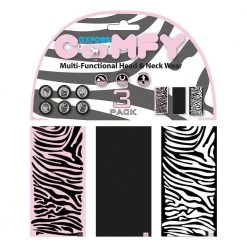 3 Oxford COMFY Zebra Stripes Head & Neck Snood/Scalf/Bandana/Beanie/Mask Oxford Products