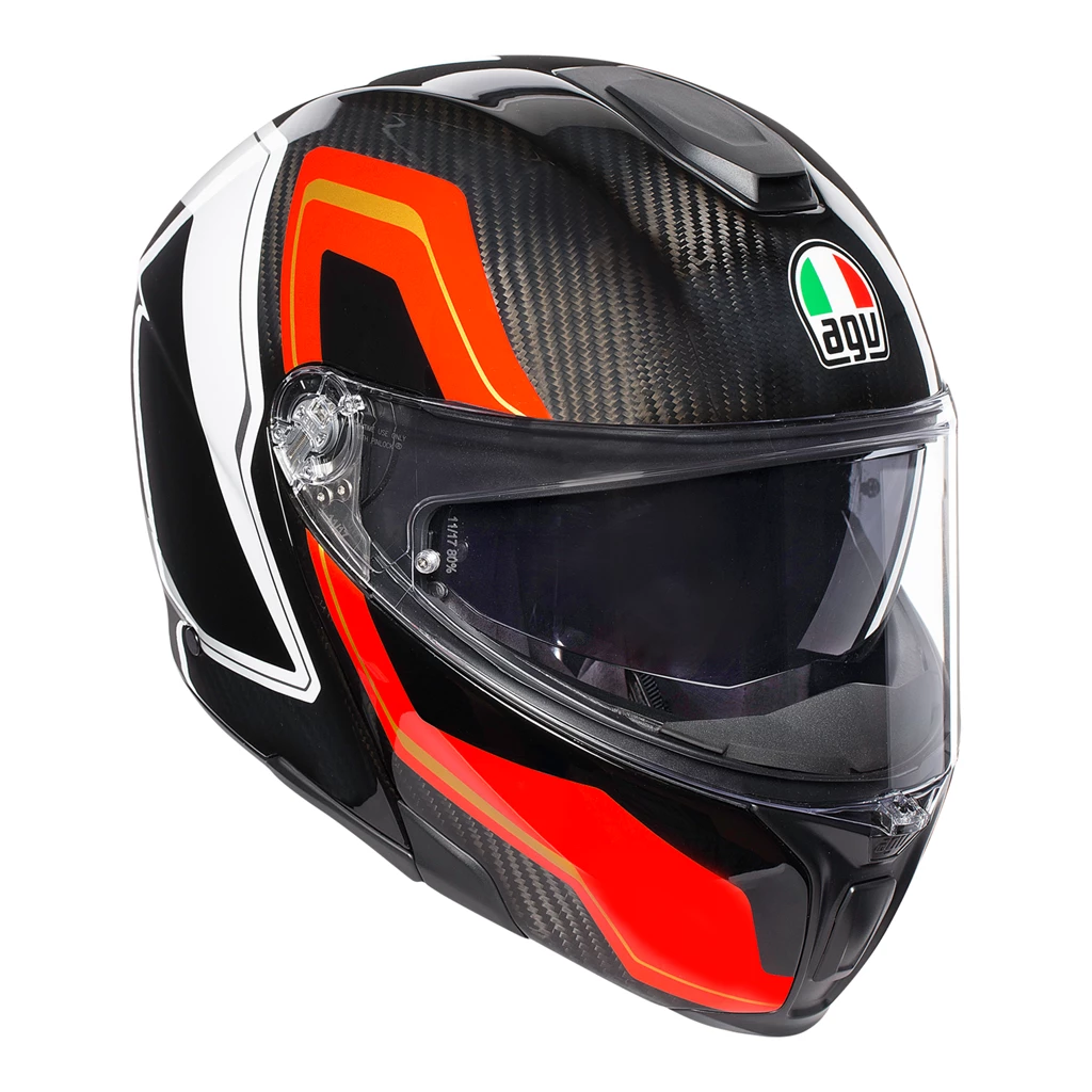 AGV SPORTS MODULAR CARBON Flip Front Up Touring Motorcycle Helmet 1295 Grams AGV Helmets