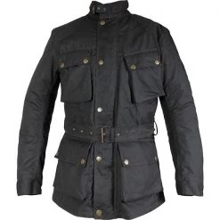 Richa Clothing RICHA BONNEVILLE LADY Black Quality Waxed Cotton Motorcycle/Scooter Jacket