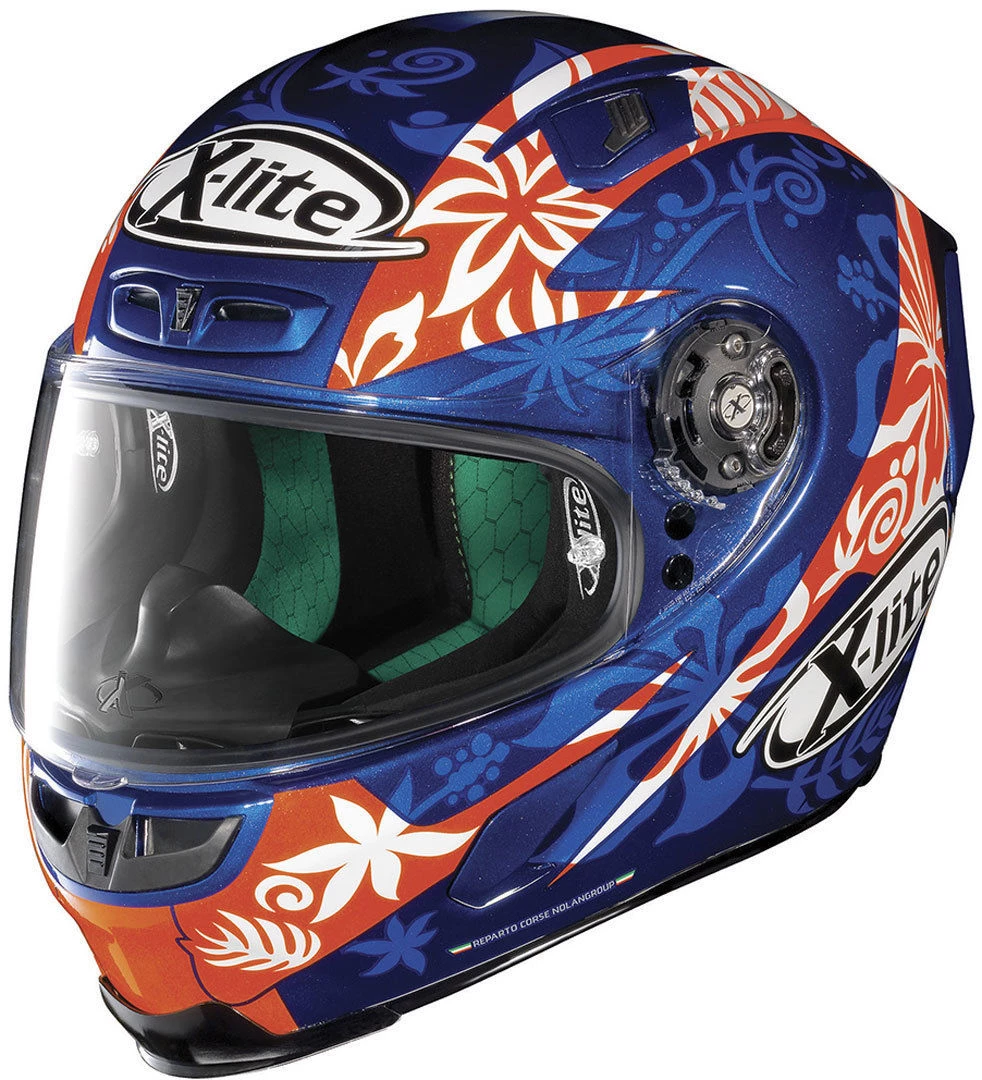 X-Lite X803 D.PETRUCCI Cayman Blue & FREE Dark Visor 2018 Motorbike Race Helmet X-Lite Helmets