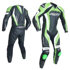 RST Tractech Evo III Kawasaki Green/Black 1PC Motorbike Leather Racing Suit RST Clothing
