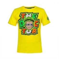 Valentino Rossi Mens Yellow T-Shirt The Doctor Official MotoGP Merchandise VR46