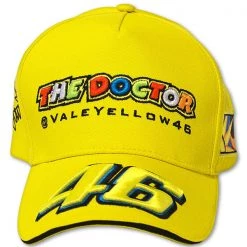 Valentino Rossi 46 The Doctor MotoGP Yellow Paddock Cap Baseball Hat VR46 VR46 Clothing
