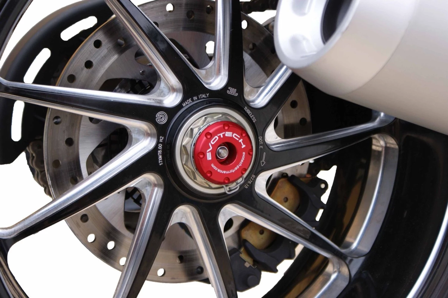 DUCATI Multistrada 1260 & S 2018+ Rear Spindle Red Bobbin By Evotech Performance