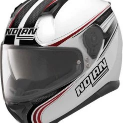 Nolan Helmets Nolan N87 RAPID N-Com Metal White Motorcycle Helmet Pinlock RIDE BEST BUY