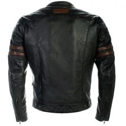 Richa Clothing RICHA CURTISS Custom/Vintage Leather Brown Motorcycle Jacket D30 Armour