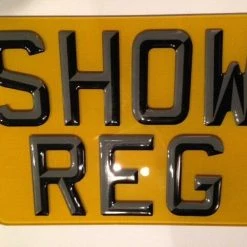 Unbranded 3D GEL SHADOW Raised Letters Motorbike Show Plate 9x7 Legal Size Or 8x6