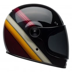 BELL CRUISER 2019 BULLITT Burnout Black/Maroon/White Classic Motorcycle Helmet