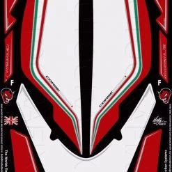 Motografix DUCATI 1299/959 Panigale Red/White/Green Front Fairing Number Board