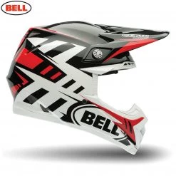 Bell Helmets BELL Moto-9 Flex SYNDROME Red/White Carbon Pro Circuit Motocross MX Helmet