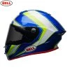 Bell Street RACE STAR SECTOR White/Green Carbon Shell Flex Impact Liner Helmet