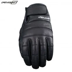 Five CALIFORNIA Brown/Black Quilted & Topstitched Leather Motorbike Gloves Five Gloves