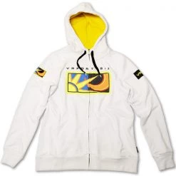 VR46 Clothing LADIES Rossi 46 White Hoody/Hoodie Official MotoGP Merchandise Lady/Women VR46