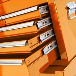 BIKETEK KTM Orange Mechanics Steel Rolling Toolbox Chest & Cabinet Set