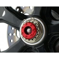 DUCATI 848 Red Rear Spindle Bobbins 2007-13 By Evotech Performance