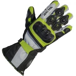 Richa Clothing RICHA RAVINE Cheap Leather Sports Vented Motorbike Racing Carbon Knuckle Gloves