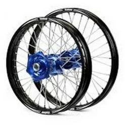 TALON EVO WHEEL SET 21"+ 18" BLUE/BLACK HUSQVARNA 2014 ON Billet Hubs Rims