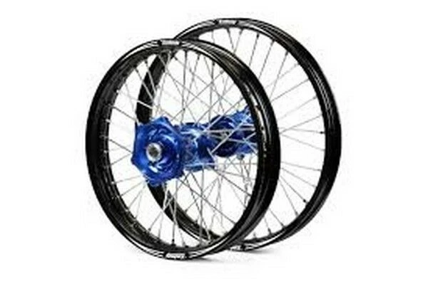 TALON EVO WHEEL SET 21"+ 18" BLUE/BLACK HUSQVARNA 2014 ON Billet Hubs Rims