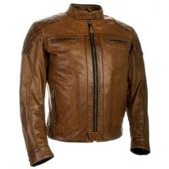 Richa Clothing RICHA DETROIT Chopper/Naked/Cruiser Leather Motorbike Air Vent Jacket D30 Armour