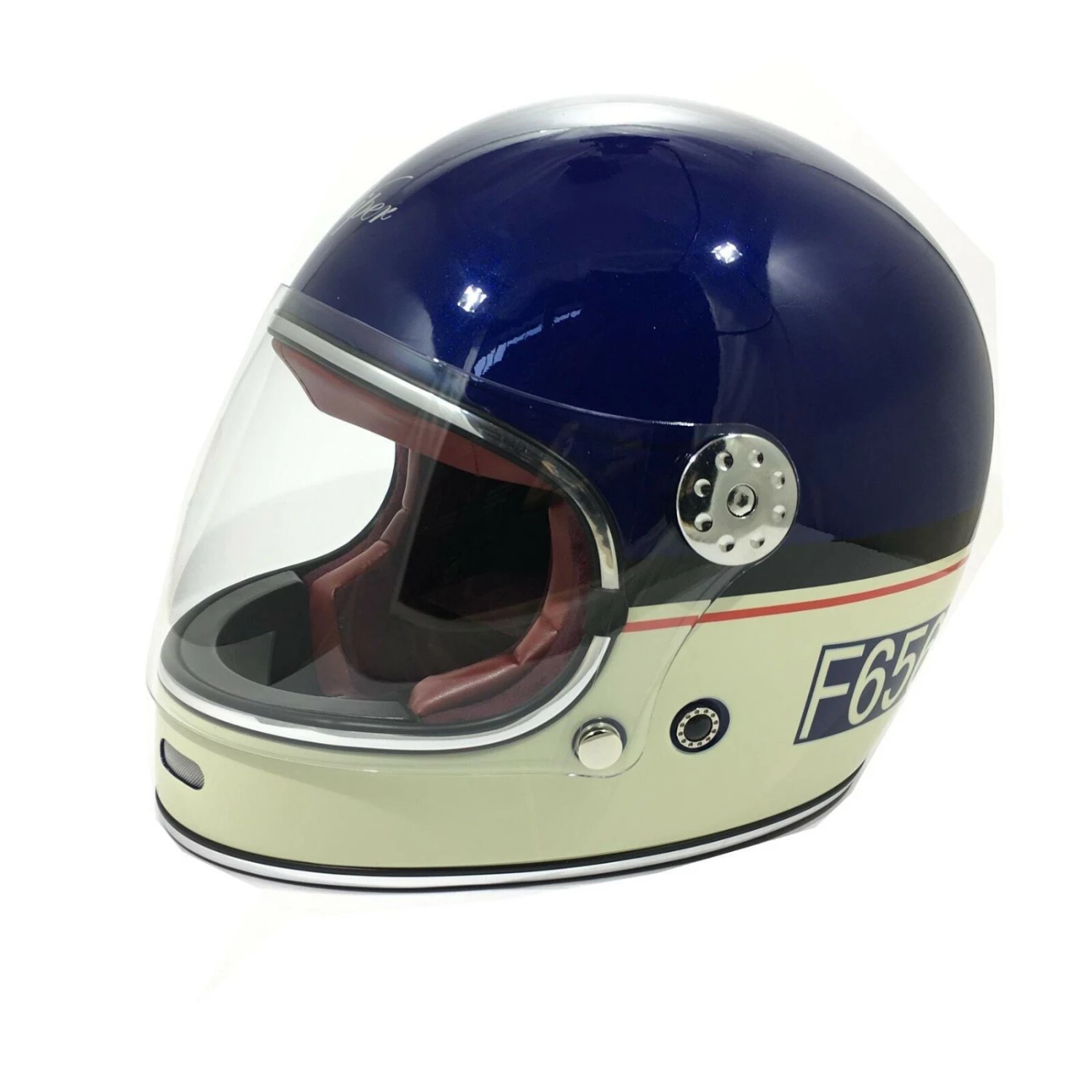 VIPER F656 VINTAGE Motorcycle Retro/Bullitt/Classic Fibreglass Cheap Helmet