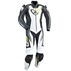Ixon Clothing 30% OFF IXON STARBURST Black/White/Bright Yellow Leather Motorbike 1PC Suit
