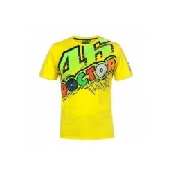 Valentino Rossi Men Yellow T-Shirt The Doctor Official MotoGP Merchandise VR46 VR46 Clothing