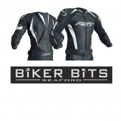 RST TRACTECH EVO 3 Black/White Motorcycle Sports CE Leather Race Hump Jacket RST Clothing