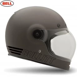 BELL BULLITT Metallic Titanium Modern Retro Classic Motorcycle Street Helmet