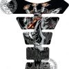 Mad Az F**K SILVER Black 3D Gel Motorbike MotografixTankpad Protector Universal