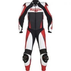 FURYGAN FULL APEX 1 Piece Ducati Red/White/Black Motorbike Leather Racing Suit
