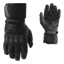 RST Clothing RST GT Mens Black CE Approved Waterproof Leather Motorcycle Sports Summer Gloves