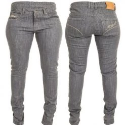 RST LADIES Skinny Fit GREY 2225 ARAMID Denim Armour Jeans For Motorbikes