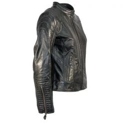 RICHA LAUSANNE LADIES Leather Retro Vintage Style Motorcycle/Scooter Jacket