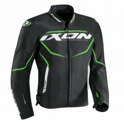 IXON SPRINTER Black/White/Red/Yellow Motorbike Waterproof Warm Textile Jacket