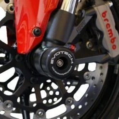 DUCATI 1299 Panigale Black FRONT Fork Spindle Bobbins By Evotech Performance