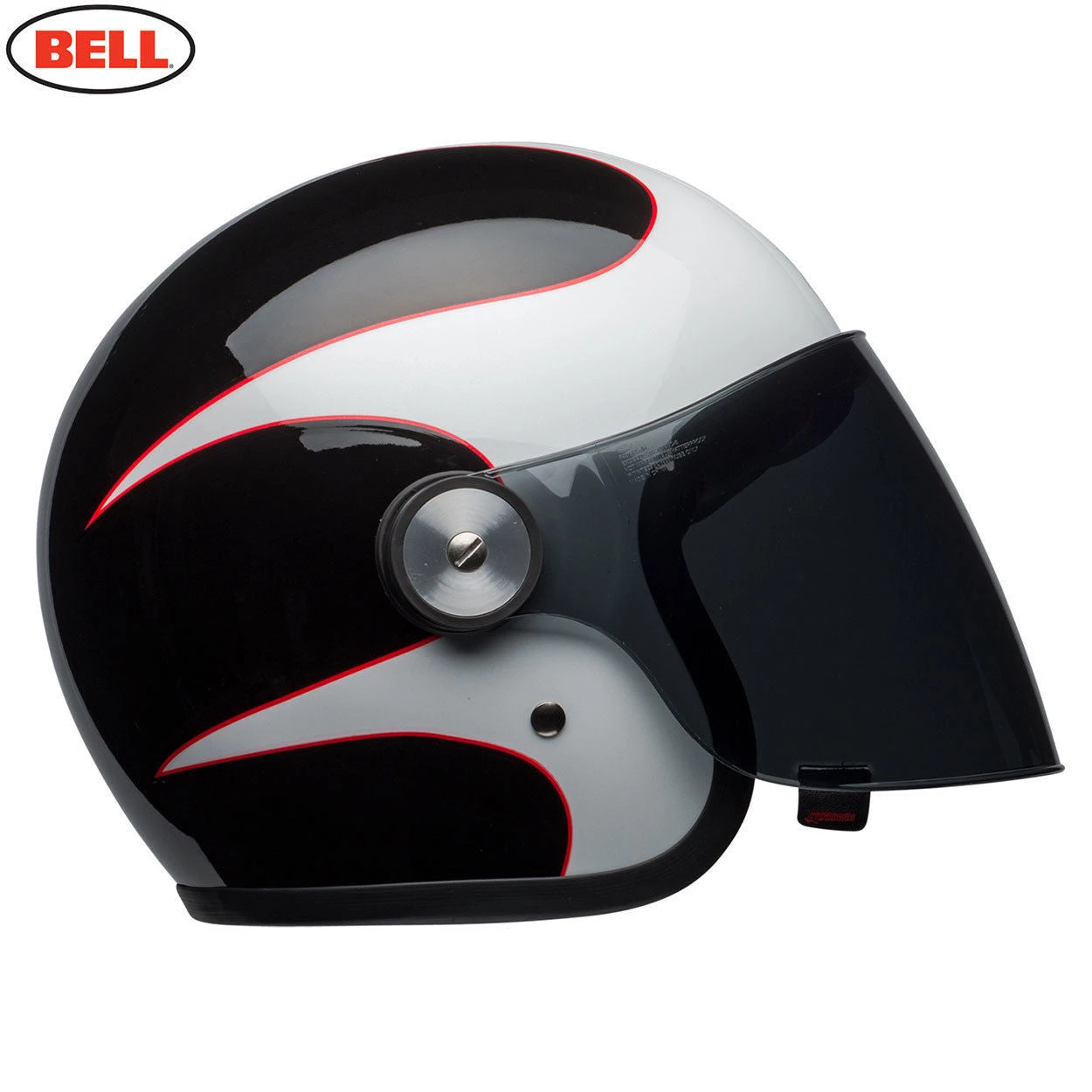 BELL Cruiser 2018 RIOT Boost White/Black/Red Open Face Motorcycle Helmet Bell Helmets