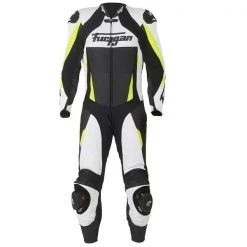 FURYGAN FULL APEX 1PC Yellow/White/Black Motorbike Leather Racing Suit