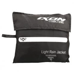Ixon Clothing IXON COMPACT Black Waterproof Lightweight Rain Over Jacket With Bag