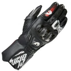 FURYGAN FIT-R2 White/Black/Red/Green Leather Sports Racing Motorbike Gloves Furygan Clothing