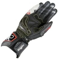 FURYGAN FIT-R2 White/Black/Red/Green Leather Sports Racing Motorbike Gloves Furygan Clothing
