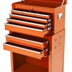 BIKETEK KTM Orange Mechanics Steel Rolling Toolbox Chest & Cabinet Set