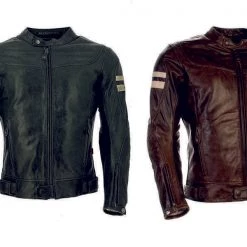 RICHA HAWKER Cognac/Grey Motorcycle/Cruiser/Retro/Vintage/Scooter Leather Jacket