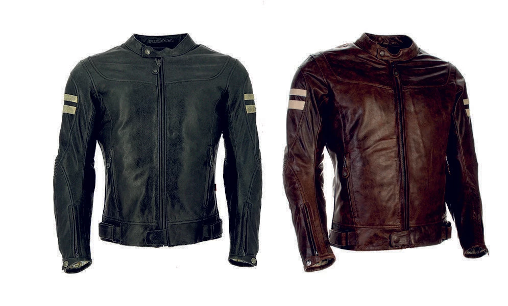 RICHA HAWKER Cognac/Grey Motorcycle/Cruiser/Retro/Vintage/Scooter Leather Jacket