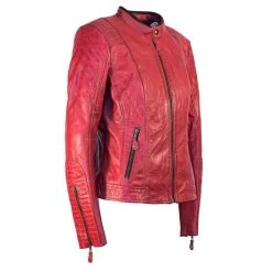 RICHA LAUSANNE LADIES Leather Retro Vintage Style Motorcycle/Scooter Jacket