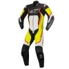 ALPINESTARS MOTEGI V2 1PC Black/White/Yellow/Red Leather Motorbike Suit Alpinestars 1PC Suit